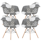 White Halo Dining Set - Patchwork Chair Design