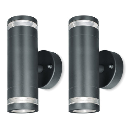 4lite Marinus GU10 Bi-Directional Outdoor Wall Light without PIR - Anthracite