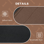 PawHut Outdoor Dog Bed with Removable Canopy, Portable Raised Dog Bed for Camping, Garden & Beach, Water-Resistant UV-Protection Mesh Pet Cot Sun Lounger, for XL Pets, 122 x 92 x 108 cm, Brown