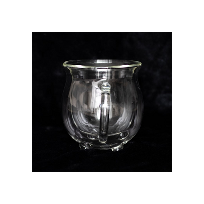 Clear Double Walled Glass Cauldron Mug