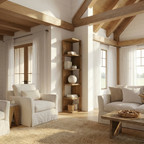 Valora Solid Wood Corner Bookshelf – Natural Finish Open Bookcase, Rustic Scandinavian Design