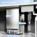 Commercial Ice Maker Machine, 45kg/24H Stainless Steel Under Counter or Freestanding Ice Machine, Silver