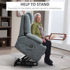 HOMCOM Power Lift Recliner Chair with Pocket Spring, Electric Lift Chair with Wide Backrest, Grey