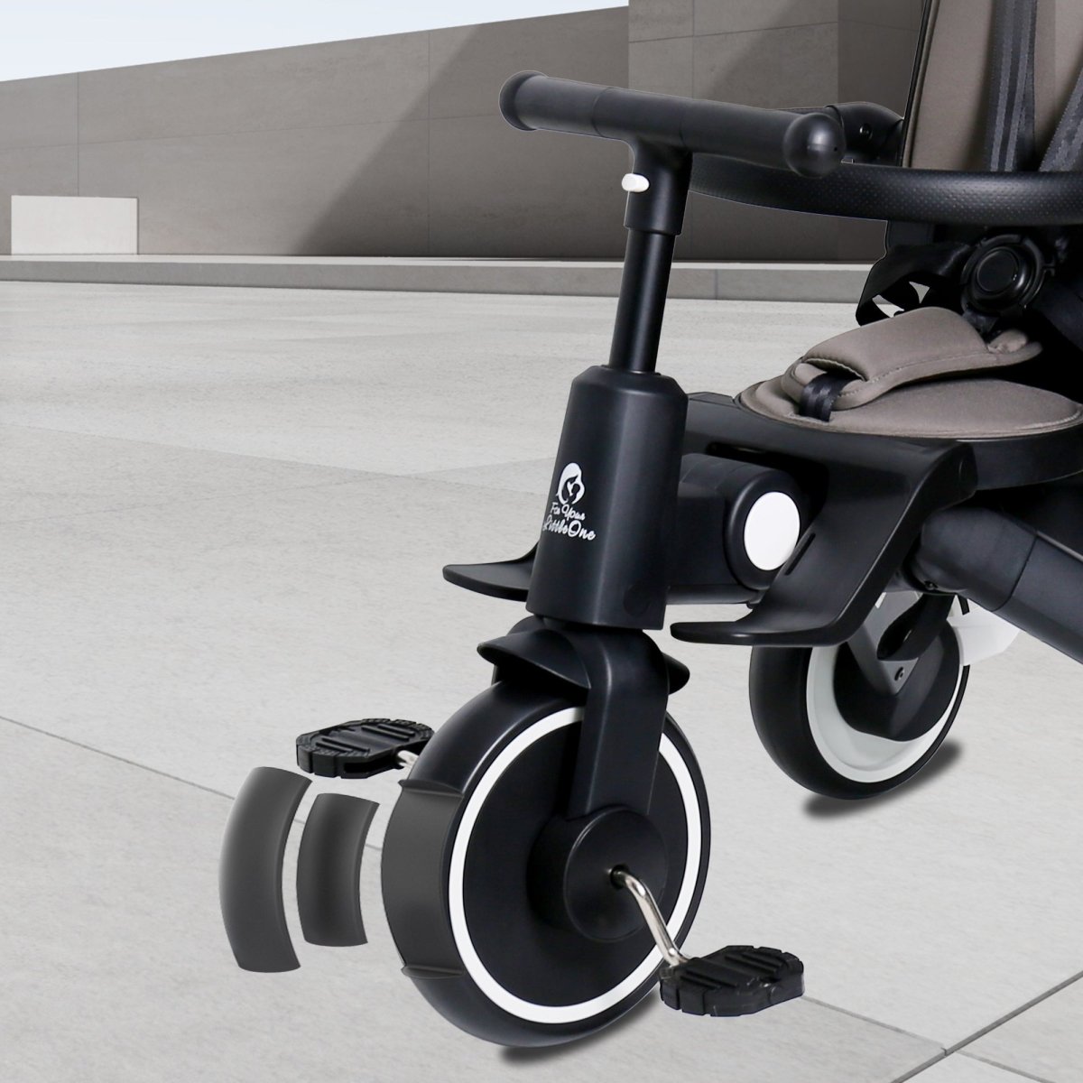 Foryourlittleone Xplor 6 in 1 Foldable Trike - Jet Black (10m-5y)