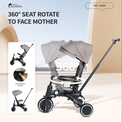 Foryourlittleone Xplor Ultimate 6 in 1 Foldable Trike - Grey Olive (10m-5y)