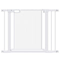 PawHut Pet Safety Gate, for Doorways, Staircases, Hallways, with Extensions Kit, 75-103cm - White