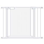 PawHut Pet Safety Gate, for Doorways, Staircases, Hallways, with Extensions Kit, 75-103cm - White