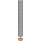 LED Floor Lamp for Living Room, 120cm Modern Standing Lamp with 3000K/4500K/6500K Colour Temperatures, Linen Shade and Wooden Base, Grey