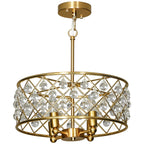 51 Crystallite Four-Bulb Chandelier - Gold-Tone