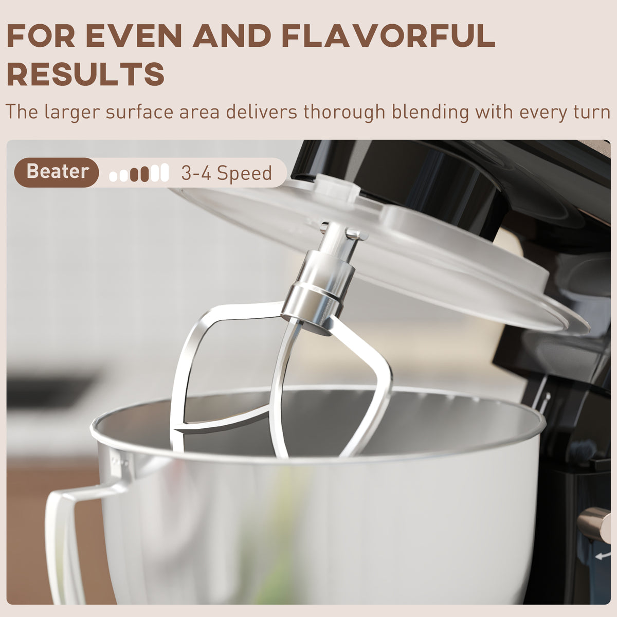 1300W Kitchen Stand Mixer, with Accessories - Black