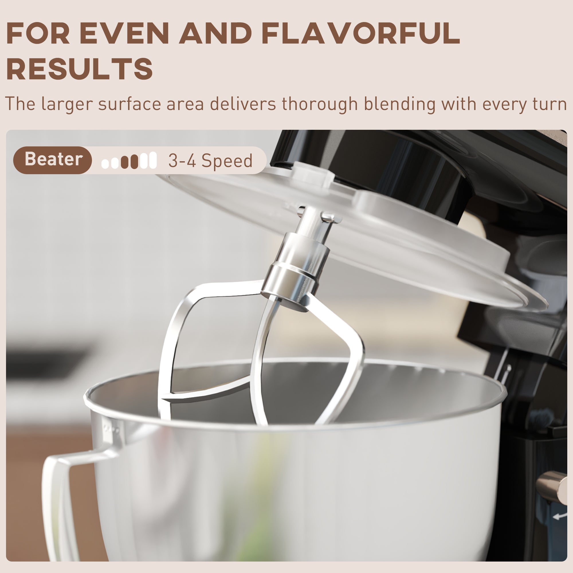 1300W Kitchen Stand Mixer, with Accessories - Black