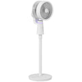 Pedestal Air Circulation Fan with Oscillating, Light Off, White
