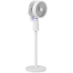 Pedestal Air Circulation Fan with Oscillating, Light Off, White