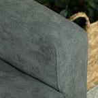 HOMCOM Two-Seater Velvet-Feel Sofa - Grey