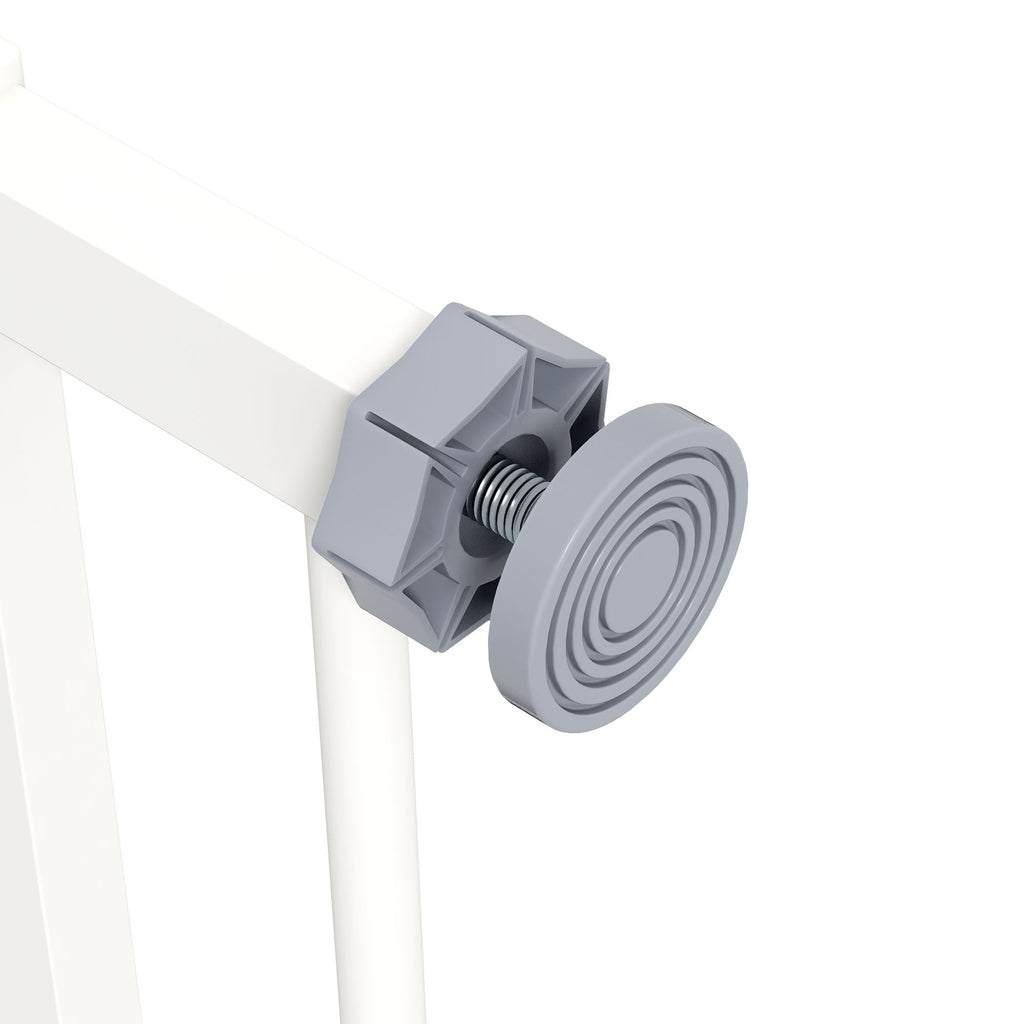 PawHut Adjustable Safety Gate w/ One Extensions, Four Adjustable Screws, White