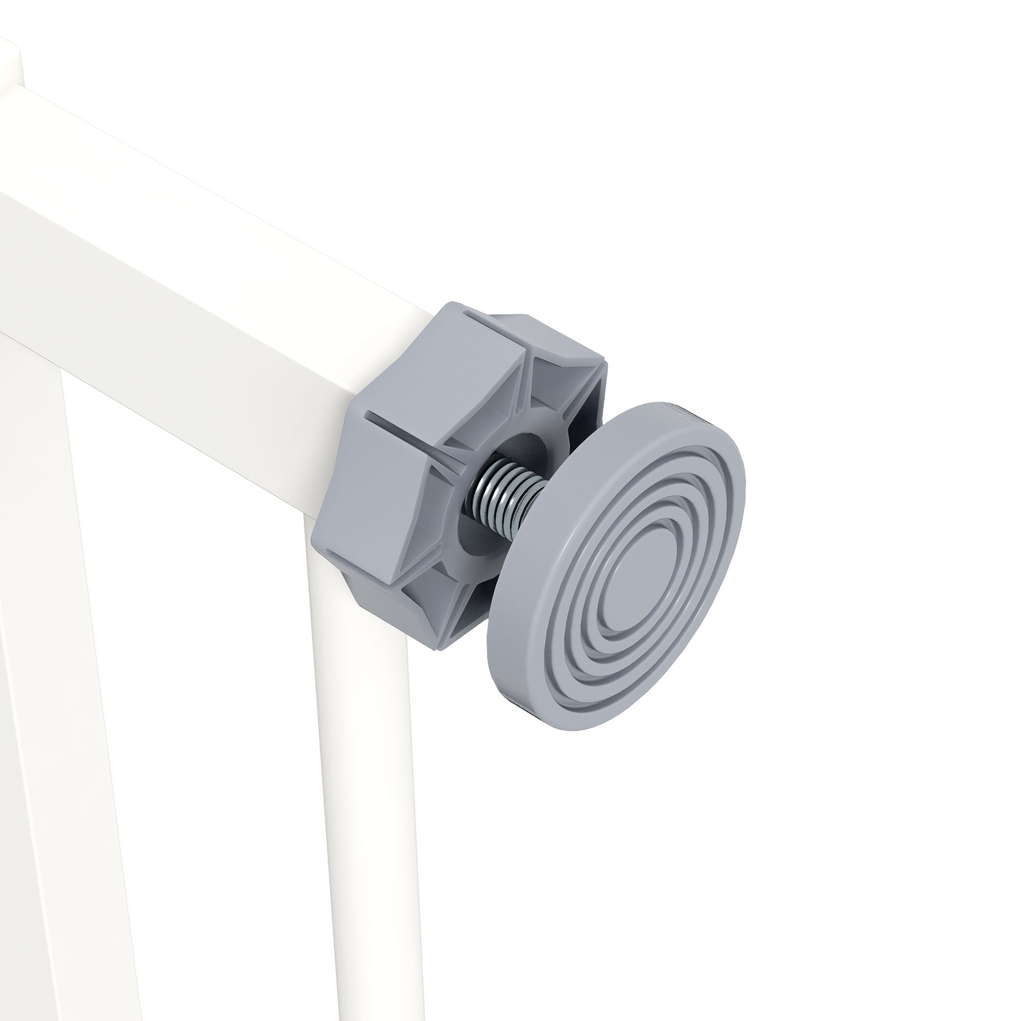 PawHut Adjustable Safety Gate w/ One Extensions, Four Adjustable Screws, White