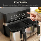 8.5L Dual Basket Air Fryer, with Sync and Multi-Menu Cooking