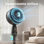 Pedestal Fan, Powerful Air Circulator, 36 Inch Floor Standing Fan with 3 Speed Settings, 70° Oscillating for Bedroom, Home and Office, Black