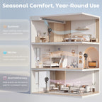 20 dB Silent Standing Fan, Pedestal Fan with Remote, Oscillating, 8 Speeds, Adjustable Height, 12H Timer