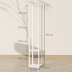 Floor Lamp with Shelves and 3 Brightness Levels - White