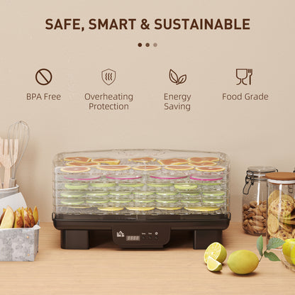 40-70? Six-Tray Food Dehydrator - Black
