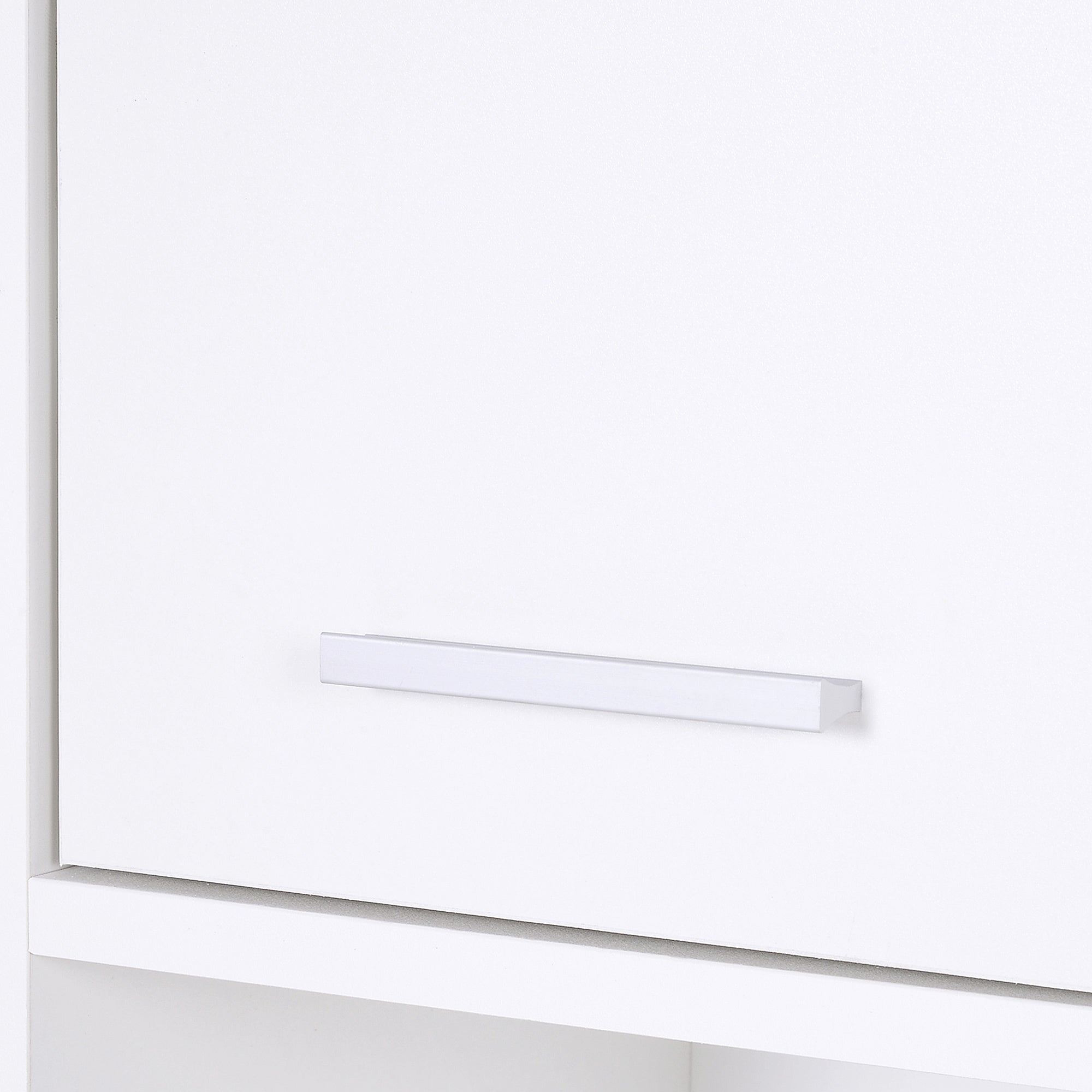 HOMCOM Tall Bathroom Storage Cabinet with Three-position Adjustable Shelves For Neutral Style, Hallway White