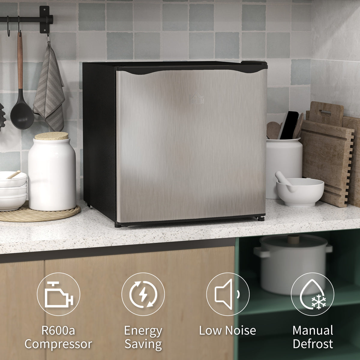 35L Mini Freezer, -24? to -14? Temperature - Silver Tone