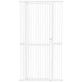 PawHut 180cm Extra Tall Pet Gate with 3.5 cm Narrow Gap, Pressure Mounted No Drilling Cat Gate for Doorways, 77-104cm Width