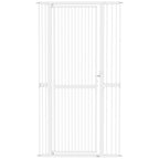 PawHut 180cm Extra Tall Pet Gate with 3.5 cm Narrow Gap, Pressure Mounted No Drilling Cat Gate for Doorways, 77-104cm Width