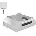 Outsunny 8 in Portable Stainless Steel BBQ Grill Top Pizza Oven with Built-in Thermometer and Viewing Window for Gas and Charcoal BBQ Grills, Includes Carry Handles, Pizza Stone and Peel, Silver Tone