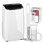 14000 BTU 5-in-1 Portable Air Conditioner with Cool, Heat, Dehumidifier, Fan, Sleep, WiFi Voice Control, White
