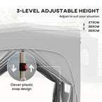 Outsunny 3 x 3m Pop-Up Gazebo Shelter, with Accessories - Light Grey