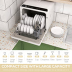 Six-Programme Countertop Dishwasher - White