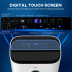 6500mL Portable Dehumidifier with Air Purifier Filter, 24H Timer, 4 Modes, 22L/Day, for Home Laundry Basement