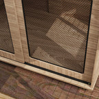 PawHut Dog Crate Furniture with Sliding Door for Medium Dogs, Brown