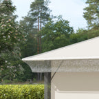 Outsunny 3 x 3 (m) Gazebo Protective Cover, Waterproof Transparent Gazebo Replacement Canopy Cover Top for Canopy and Tent