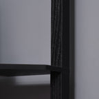 Corner Floor Lamp with Shelves, Tall Standing Lamps for Living Room, with Pull Chain Switch Bulb not Included, Black