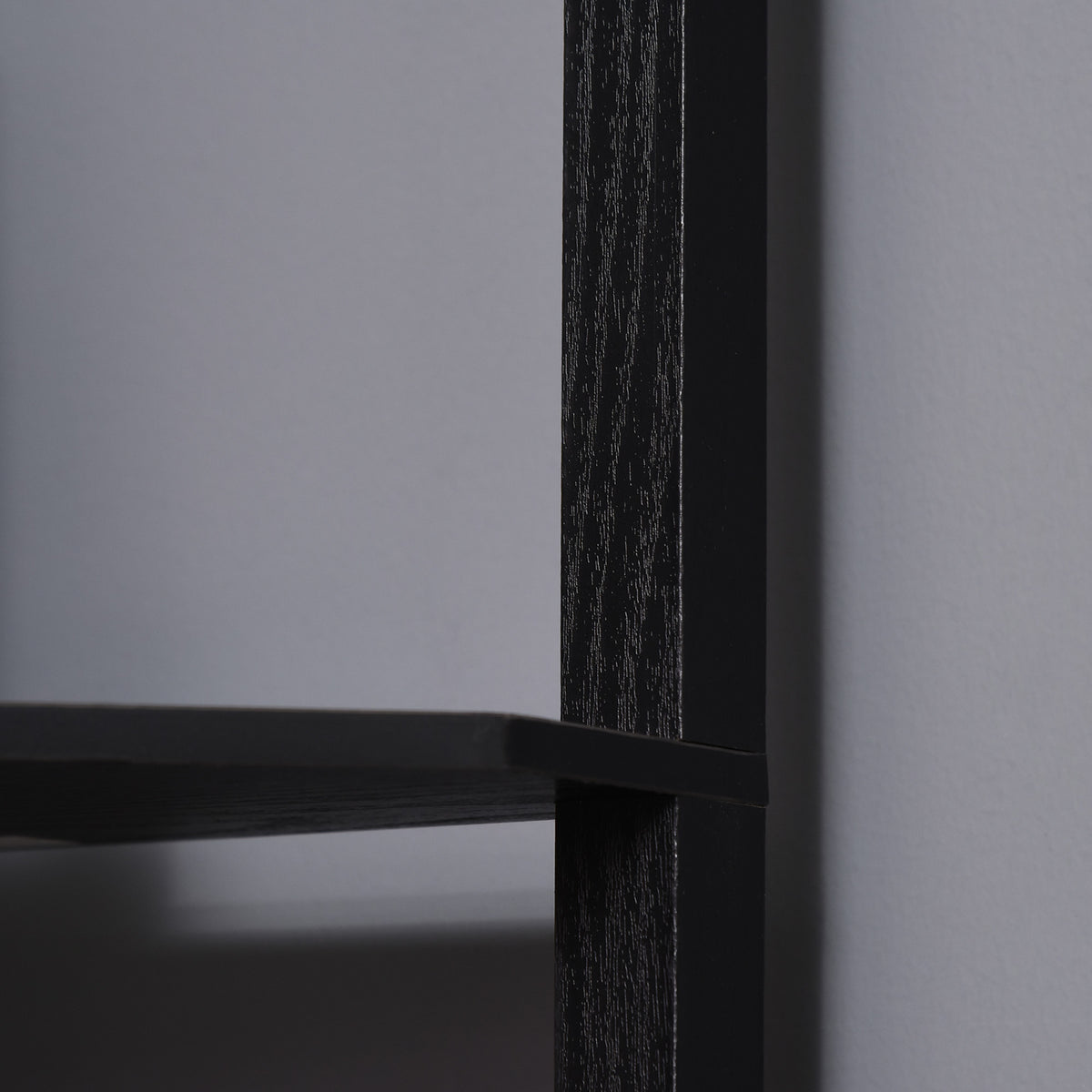 Corner Floor Lamp with Shelves, Tall Standing Lamps for Living Room, with Pull Chain Switch Bulb not Included, Black