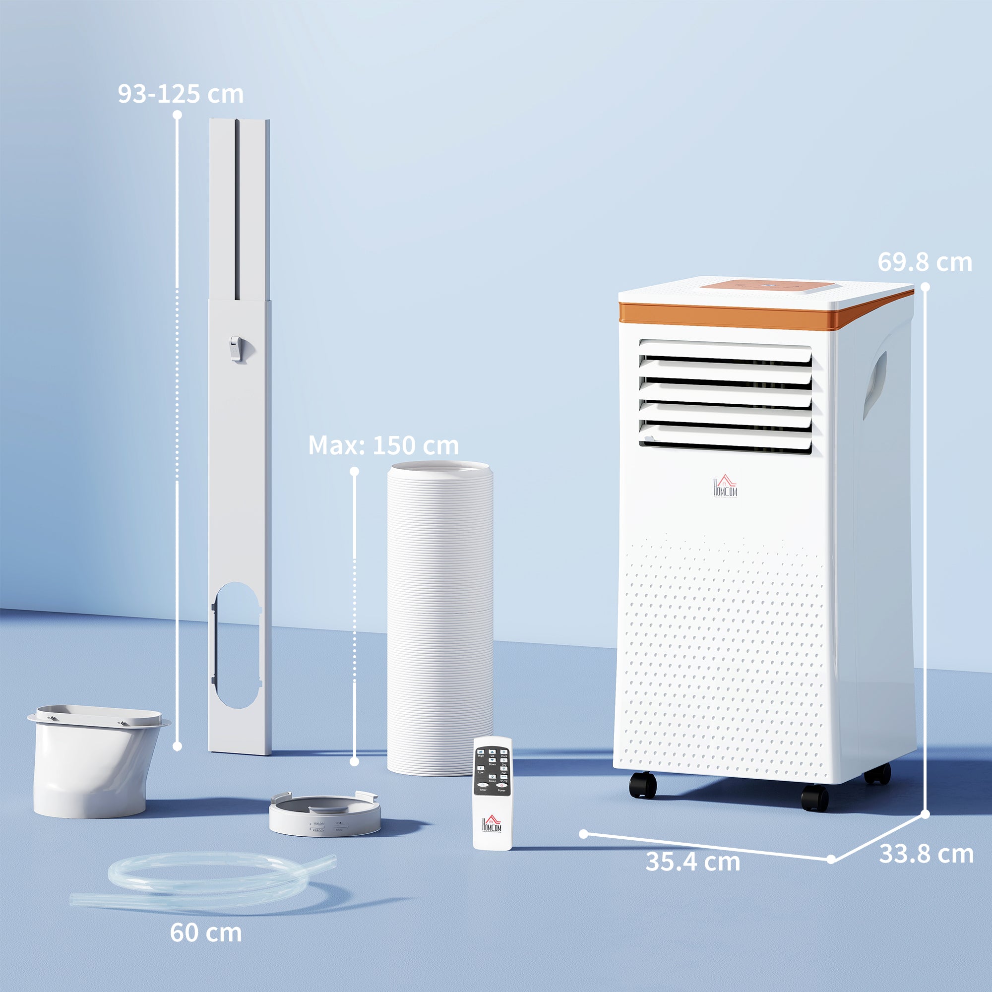 Portable Air Conditioner 7000 BTU, 4-in-1 Air Conditioning Unit with Cooling, Fan, 19.2L/Day Dehumidifier & Sleep Mode, LED Display, Remote Control, 24H Timer, Window Kit for Rooms up to 26?