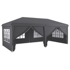 Outsunny Outsunny 3 x 6 m Garden Pop Up Gazebo, Wedding Party Tent Marquee, Water Resistant Awning Canopy with Sidewalls, Windows, Carry Bag, Grey