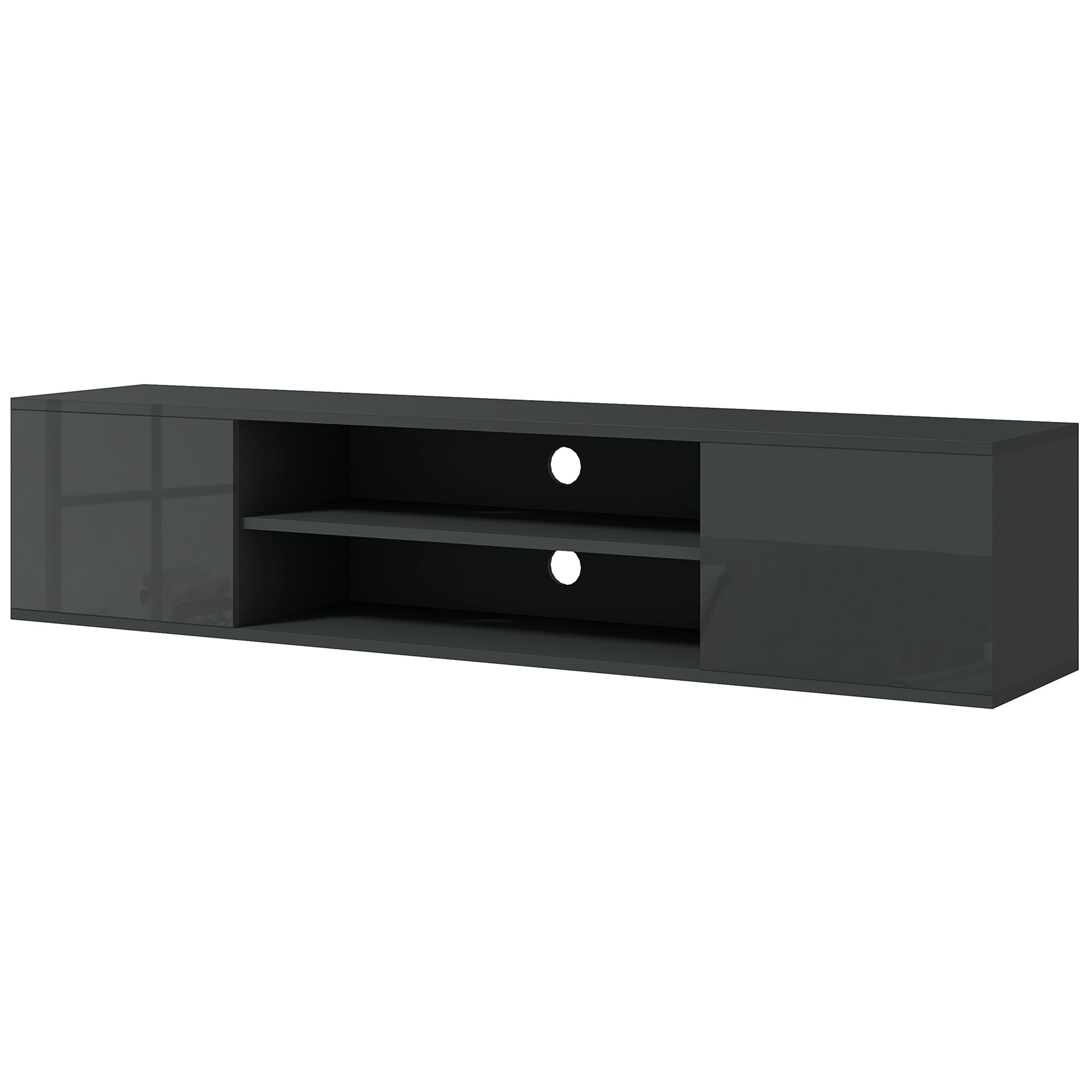 Floating TV Stand Cabinet for TVs up to 60", Wall Mounted TV Unit, Grey