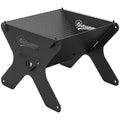 Outsunny 2-In-1 Portable BBQ Grill and Camping Fire Pit, Tabletop Charcoal Barbecue Grill with Gripper, Gloves and Carry Bag