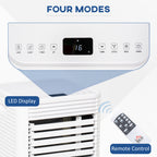9000 BTU Portable Air Conditioner for Cooling Dehumidifier Fan, Air Conditioning Unit, with Remote, 24H Timer, Window Mount Kit, R290, A Energy Efficiency
