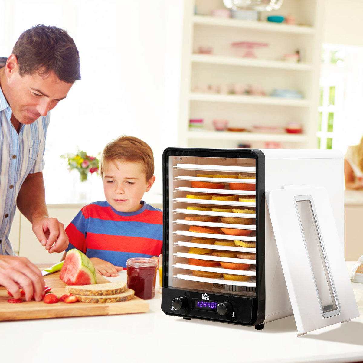 11-Tray Food Dehydrator, 40-70? Temperature and Timer