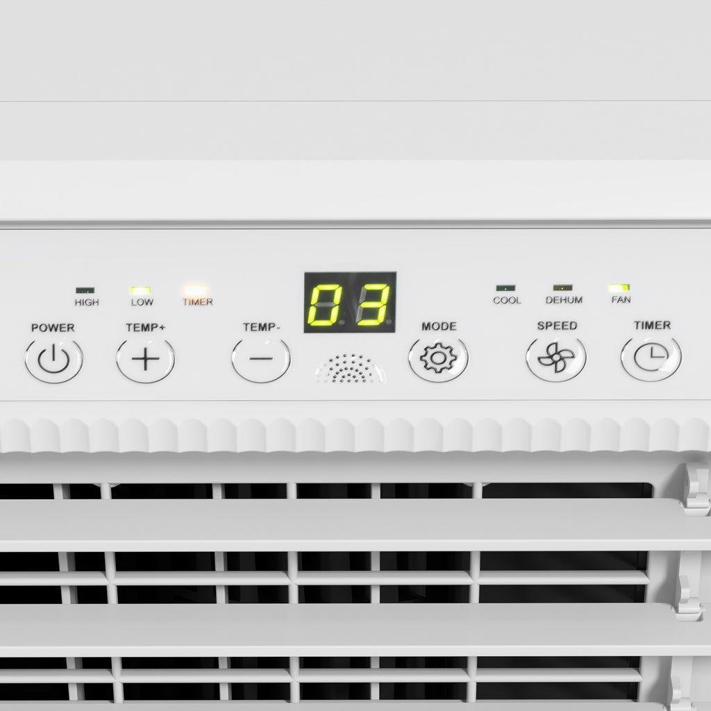 9,000 BTU Mobile Air Conditioner for Room up to 28m², with Dehumidifier, 24H Timer, Wheels, Window Mount Kit