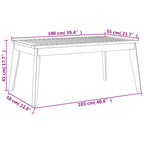Nuvik Acacia 2 Seater Garden/ Patio Set - 100cm