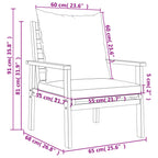 Finnek 4 Seat Garden/ Patio Set - Acacia Wood - 100cm