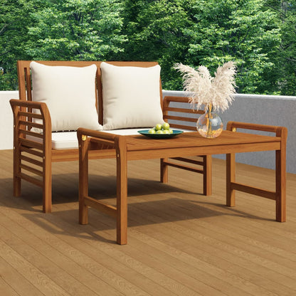 Skura Garden 2 Seater Bench - Acacia Wood - 100cm