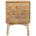 Theren Bedside 2 Drawer Chest - Mango Wood - 35cm