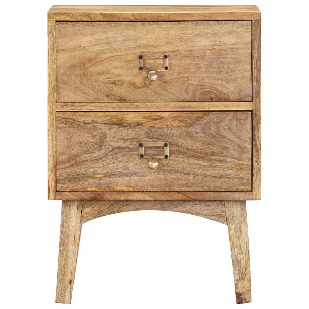 Theren Bedside 2 Drawer Chest - Mango Wood - 35cm